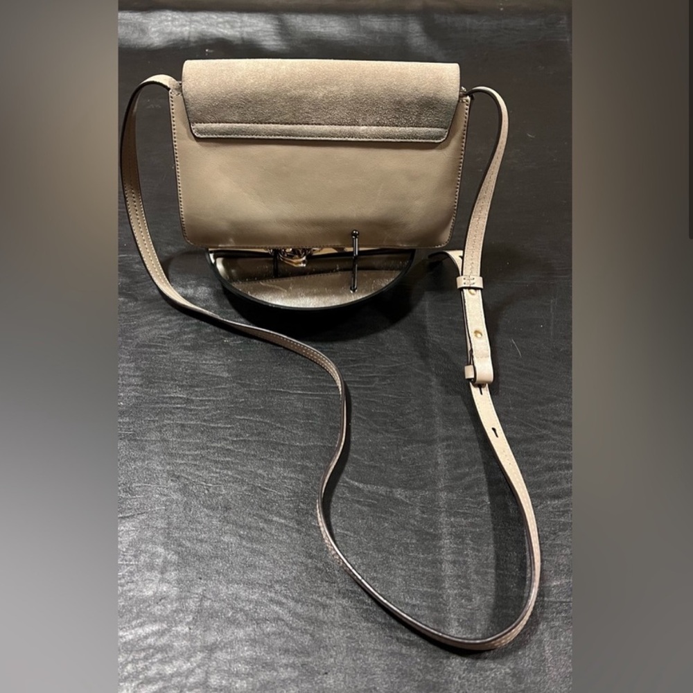 EUC CHLOE Calfskin Suede Mini Chain Faye Shoulder Bag Motty Grey comes with COA - Picture 3 of 14